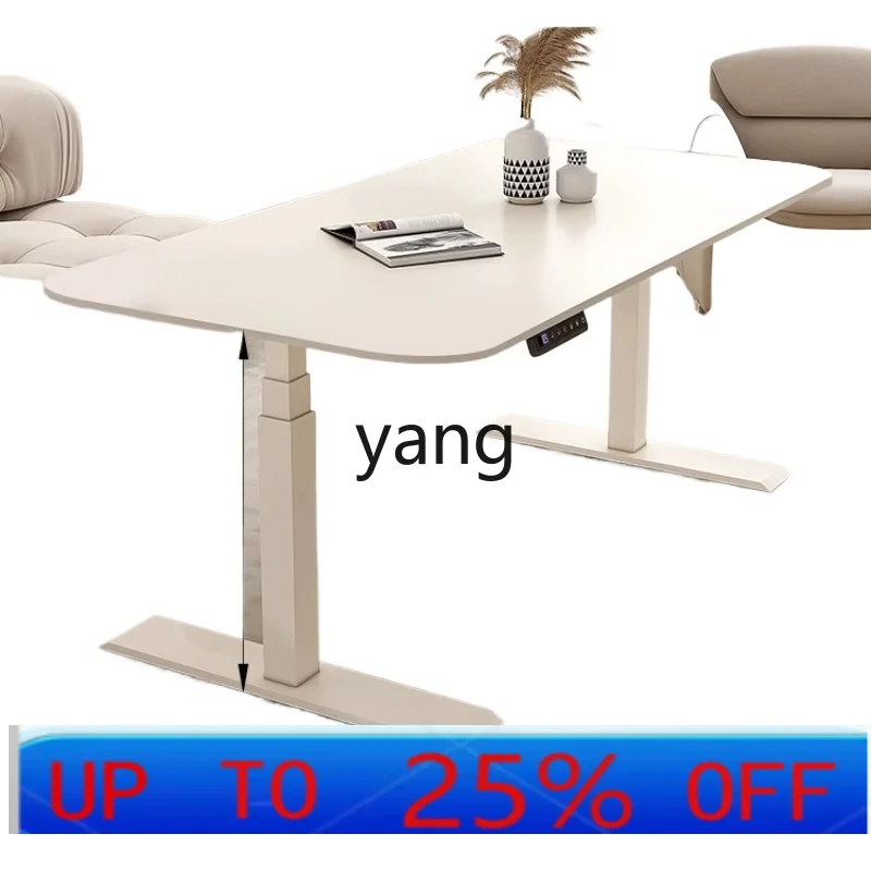 LMM Electric Lifting Table Slate White Computer Learning and Writing Desk
