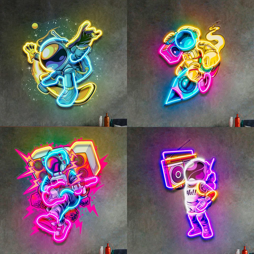 

Astronaut Neon Sign Custom Spaceman LED Neon Light for Gaming Room Bedroom Home Wall Art Decor Neon Signs Personalized Gifts