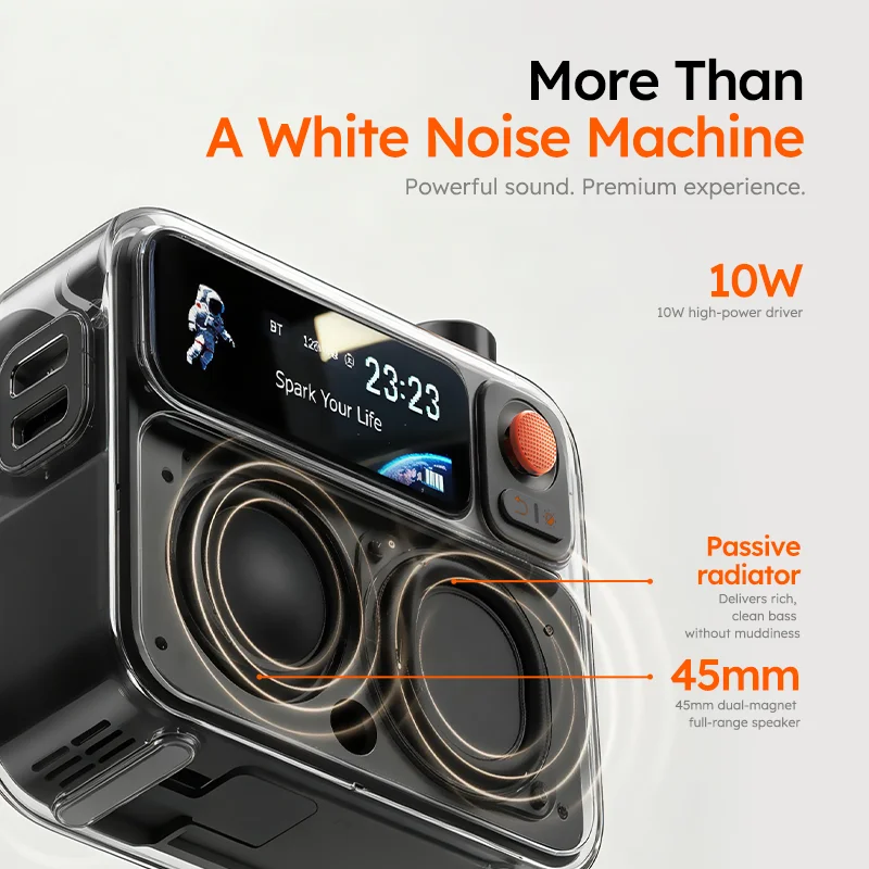 Divoom Flowtoo Smart White Noise Machine with Night Light APP Control Sleep Aid Projector for Bedroom Decor Gift