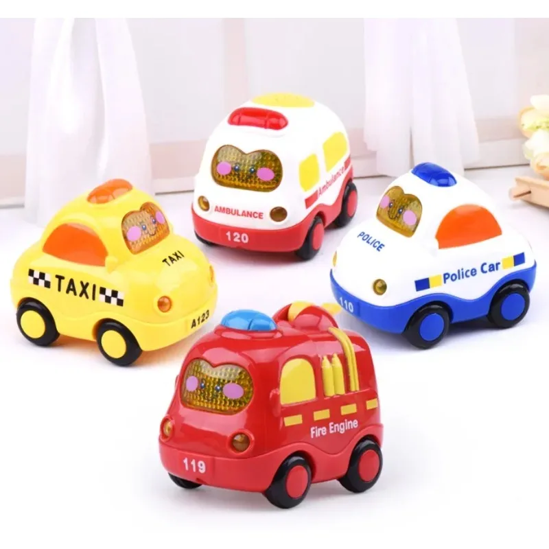 Set cognitivo per veicoli 6 mini auto pullback Riconoscimento ColorShape Gioco genitore-figlio Safe EcoMaterial