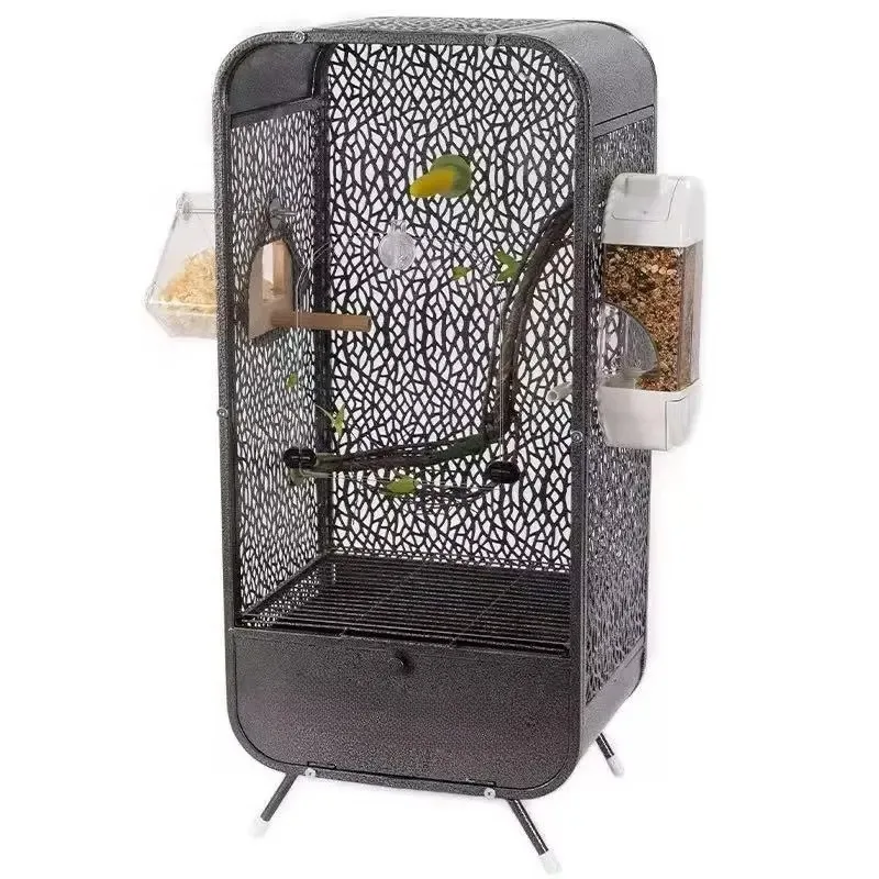 for Multi-level Cage Spacious Family Aviary for Daily Bird Raising Oversized Metal Wrought Iron Bird Cage