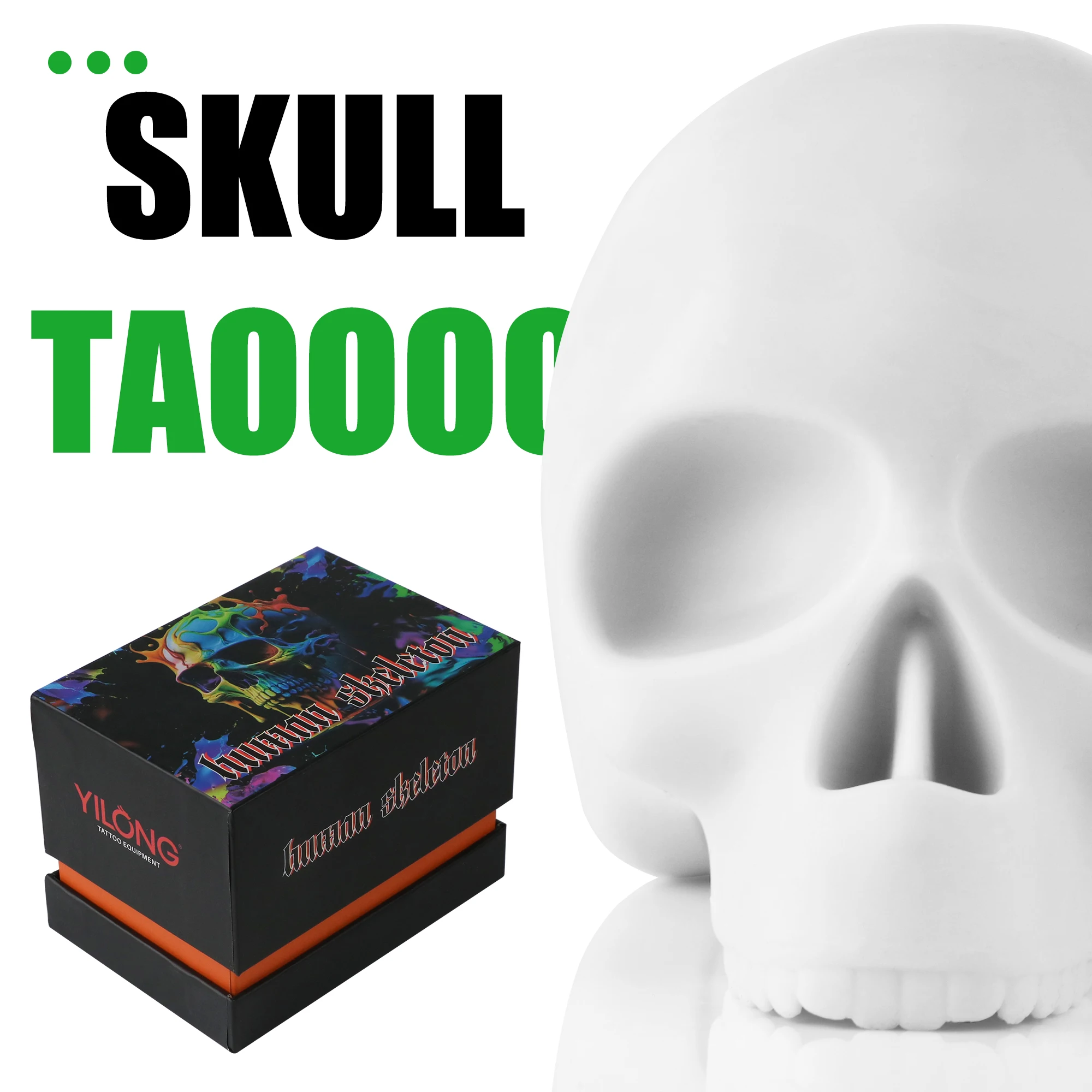 1PCS Realistic Silicone Tattoo Skull-Ideal for Artists & Beginners - Masterful Body Art Design permanent makeup tattoo Supplies