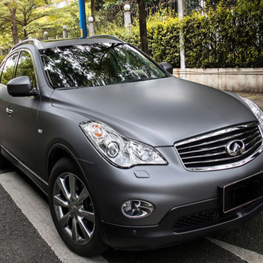 

10/20/30/40/50X152CM Премиальная бронзовая металлическая матовая серая виниловая пленка с воздушным высвобождением, темно-серая антрацитовая автомобильная пленка