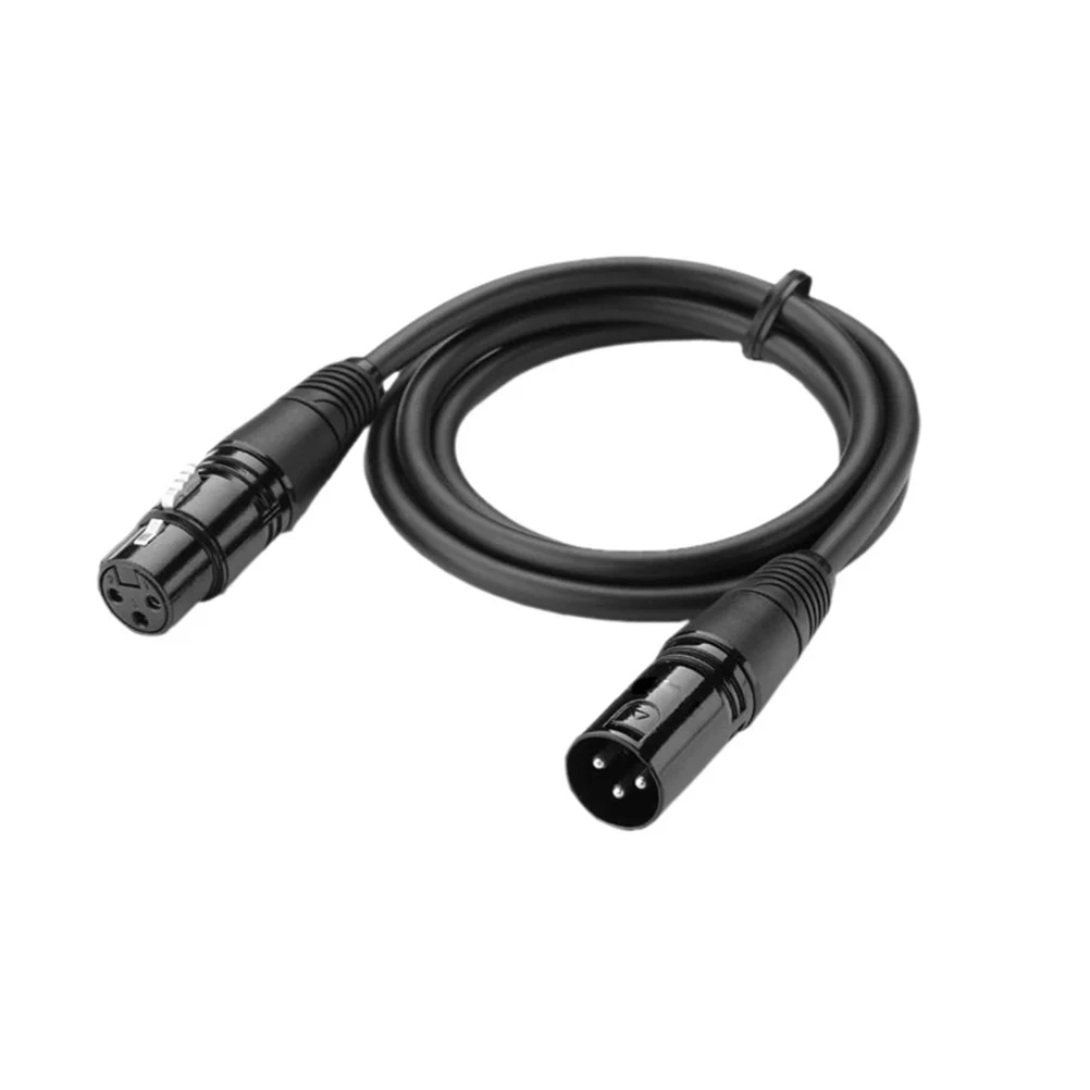 10 stücke 1m 3-pin dmx kabel bühnen beleuchtung kabel led par light bewegungs kopf licht dj ausrüstung (schwarz)