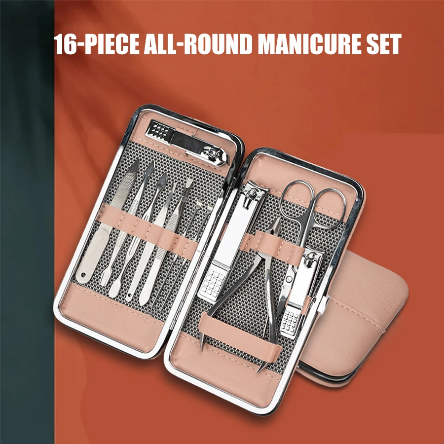 12 pcs Manicure Cutters Nail Clipper Set Household Stainless Steel Ear Spoon Nail Clippers Pedicure Nail Scissors Tool