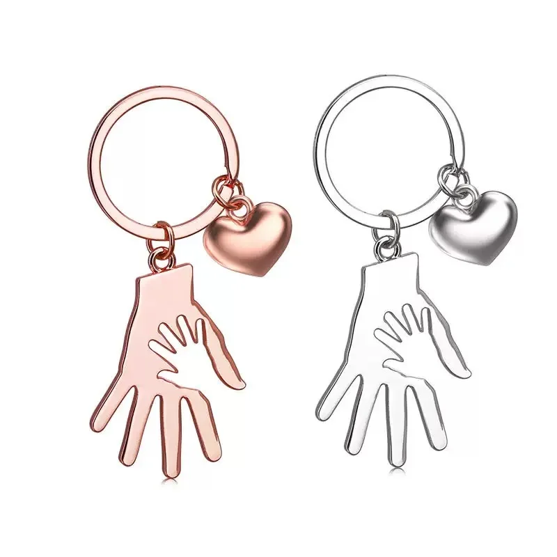 

New Big Hand Holding Small Hand Motorcycle Accessories Keychain Unisex Bag Key Hang Trinket Father's Day and Mother's Day Gift