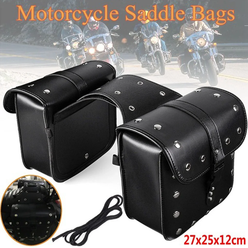 1 Pair Saddle Bag Side Pouch Luggage Sack Waterproof Storage Bags