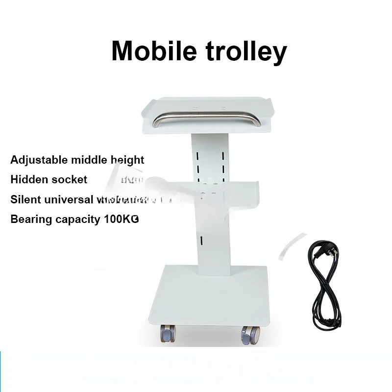 For Medical Trolley Mobile Shelf Table Dental Unit Portable Cart With Silent Universal Wheels And Socket For Dental Clinic