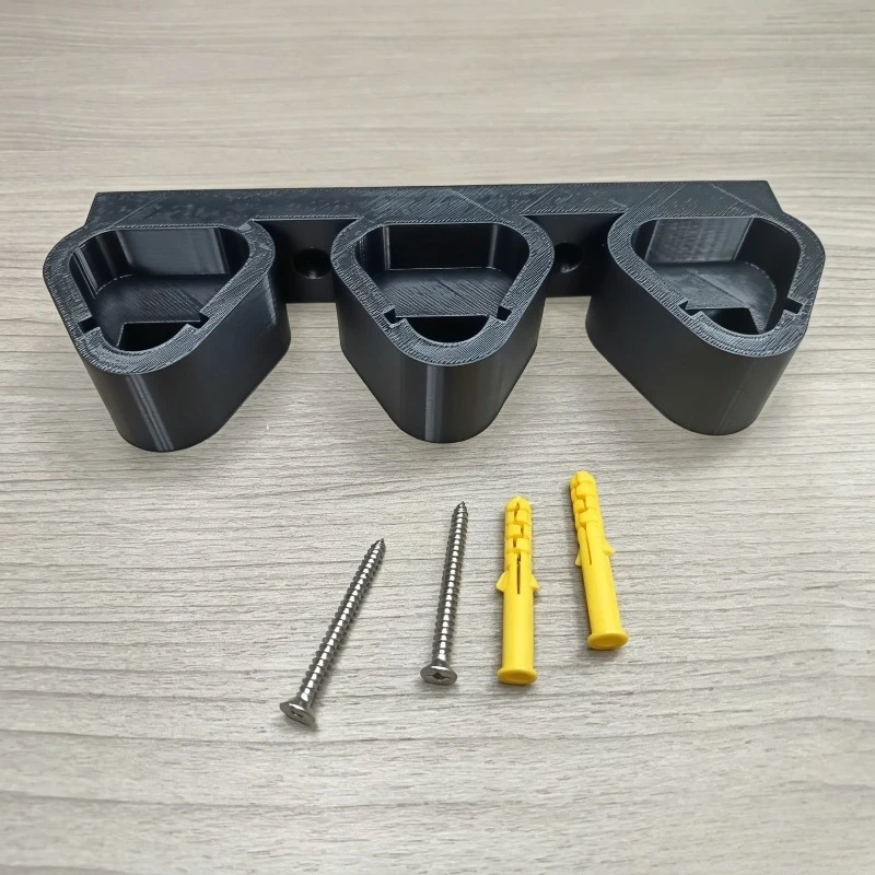 Wall Mount Bracket for Milwaukee M12 12V Battery 3-Slot ABS Storage Rack Holder with Screws