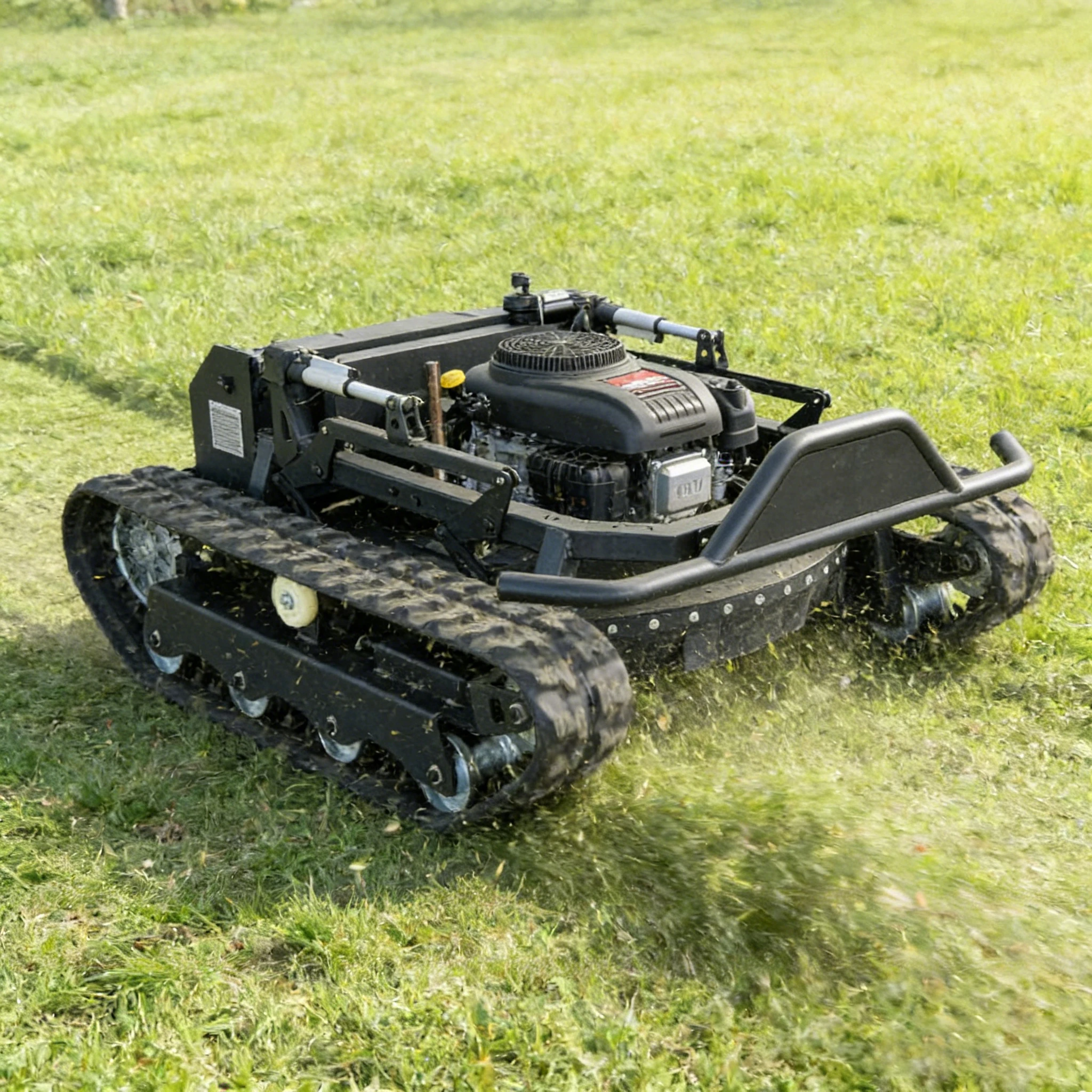 Self-propelled Grass Cutter Remote Control Crawler Lawn Mower Robot All-Terrain Steep Slopes Mower Quiet Operation Cutter