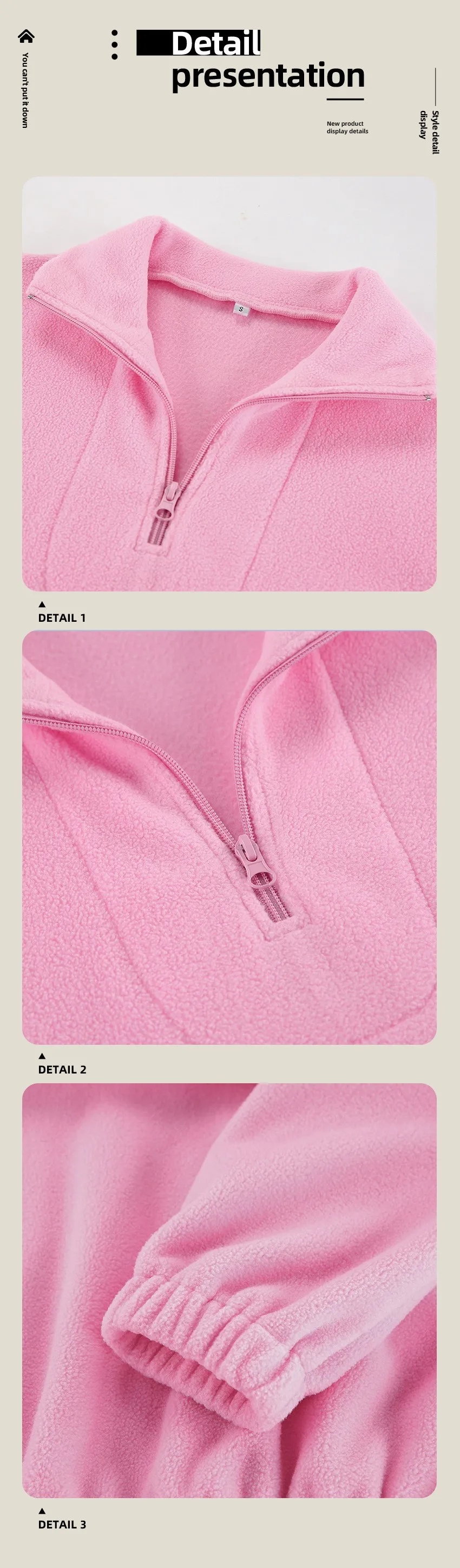 Loose Fit Pullover Hoodie Mid Long Length Commuter Style with Regular Sleeve Long Sleeve Notched Lapel Zipper Women Sweatshirt