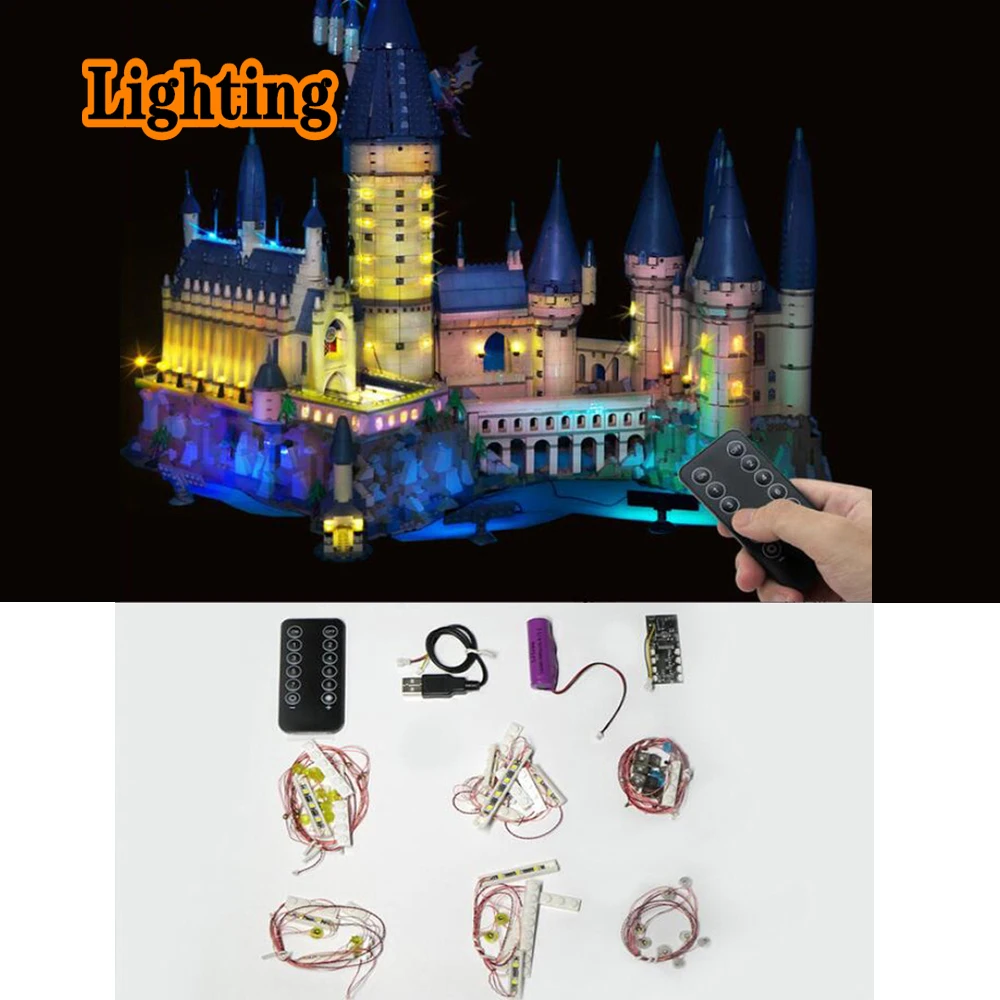 LED lighting kit for 71043 16060 movie castle building block bricks (only light no model)