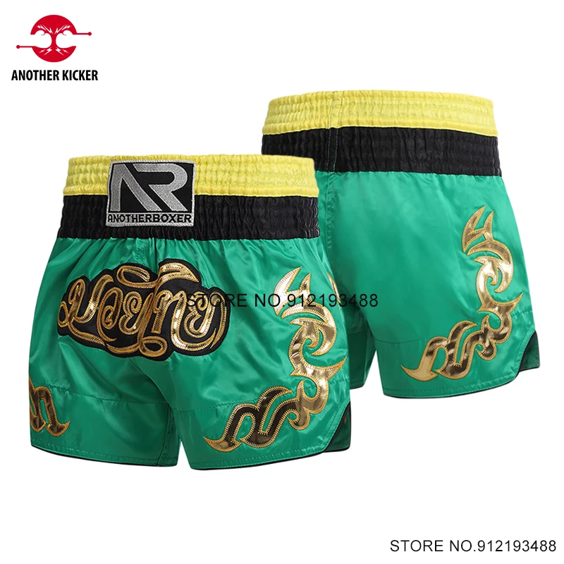 

Shorts Muay Thai Men Women Child Kick Bo Pants Satin Fight Kickbo Short Fiess Grappg Martial Arts Training Clothing