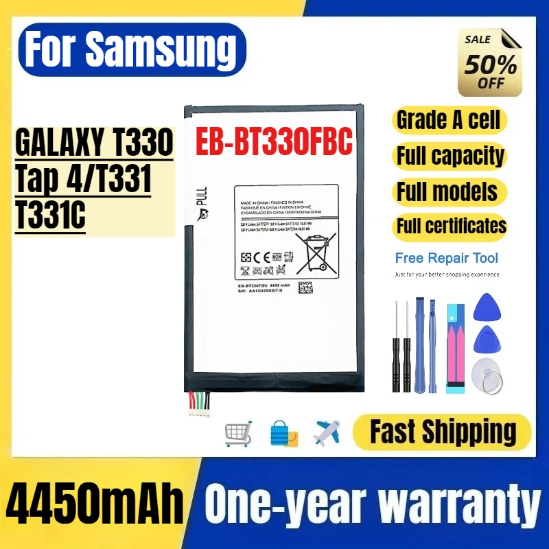 EB-BT330FBC for Samsung GALAXY T330 /Tap 4/T331/T331C Tablet Battery High Quality  Replacement Bateria Grade A Cell with Tools