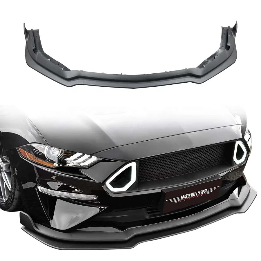 

NEW PP Material Front Lip for Ford Mustang GT 5.0 2018-2023 Front Chin Splitter Body Kit