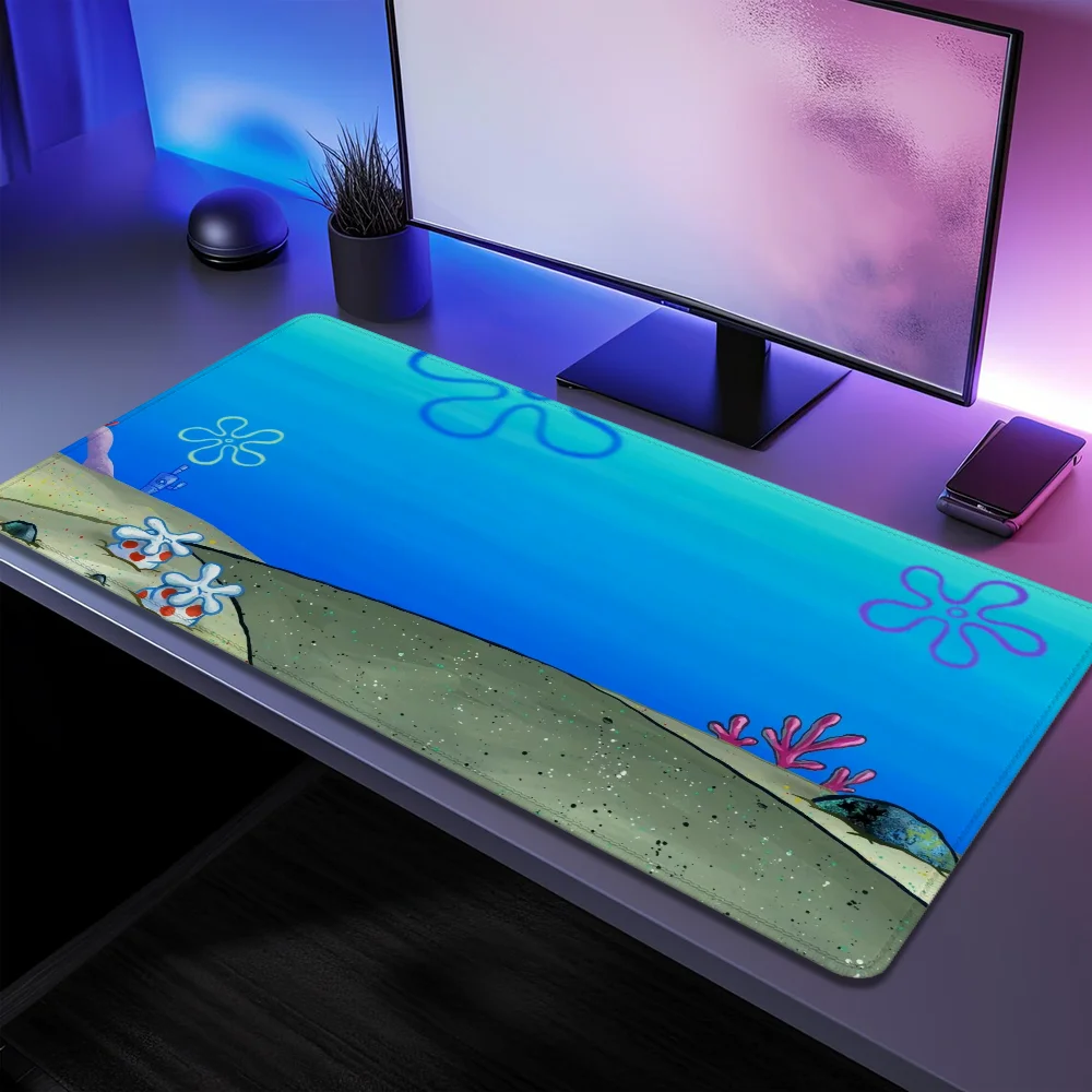SpongeBob SquarePants Bureaumat Over Edge Mause Pad Muis Antislip Rubber Kawaii Gaming Pc Accessoires Gamer Toetsenbord Bureaumat