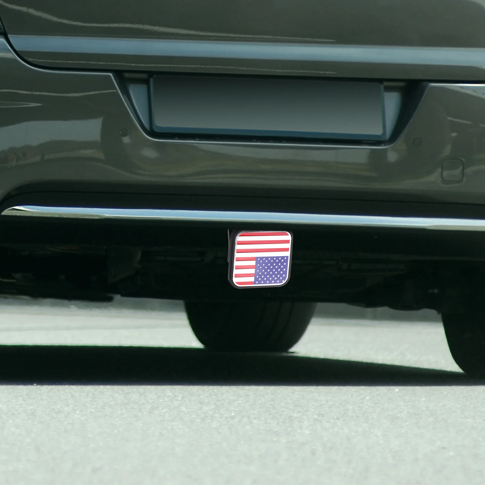 

Gatuida Flag Hitch Cover Trailer Towing Receiver Dust Plug Pipe Accessory for RV Car Tow