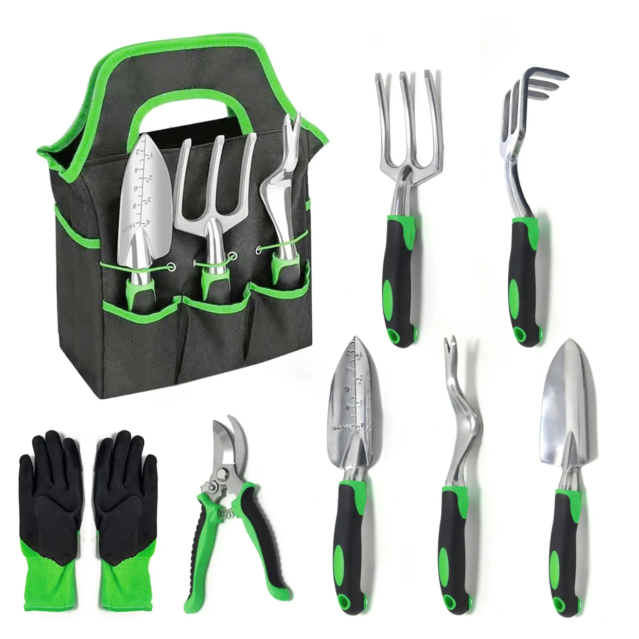 

Bulk Kids Floral Gardening Tool Gift Sets Kit for Digging, Planting and Pruning, Gardening Hand Tools with Storage Bag