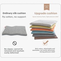 Durable Memory Foam Seat Cushion Slow Rebound Breathable Office Chair Pad Ultra Soft Anti-Slip Waist Cushion Pain Relief