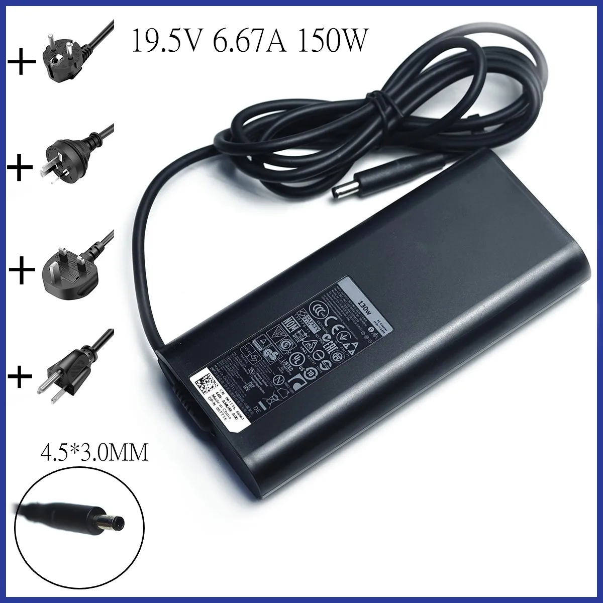 19.5V 6.67A 130W 4.5*3.0 AC Laptop Adapter Charger For DELL XPS 15 9530 9550 9560 Precision 15 5520 5530 M5510 M5520 M3800