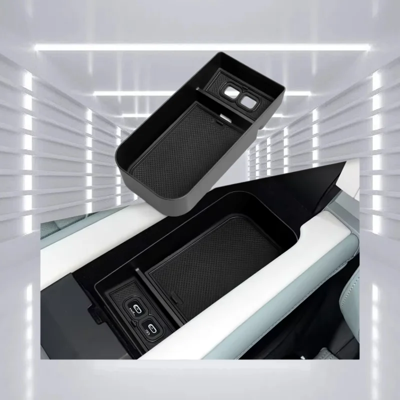 for Polestar 4 2023-2024 Car Storage Box Storage Tray Interior Accessories Center Console Armrest Organizer Case
