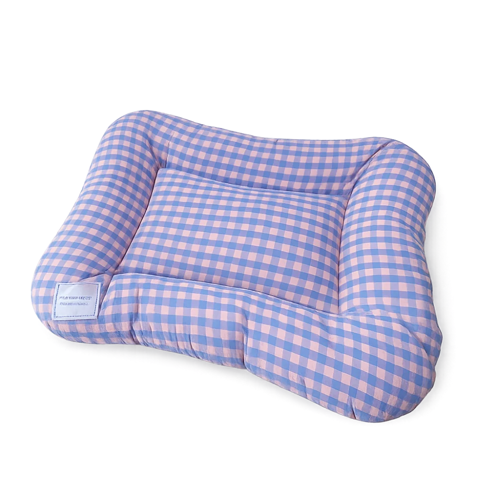 Bonita y cálida almohadilla para cama para perros, cojín antideslizante suave a cuadros para perros, cómoda cama para dormir para mascotas Macaron, otoño