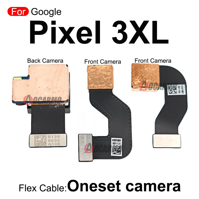 Front Facing + Back Rear Main Camera For Google Pixel 3XL 3 XL Fullset Cameras Module Flex Cable Replacement Parts