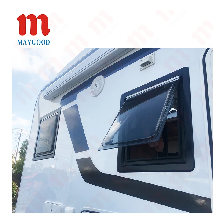 Ventana de gran apertura para autocaravana, accesorios exteriores para autocaravana, gran angular, color negro, 1100x550mm, alta calidad