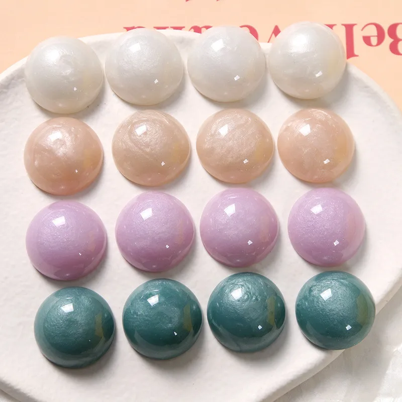 New style 50pcs/lot 23mm color print geoemtry rounds shape resin flatback cabochon beads diy jewelry earring/hair accessory