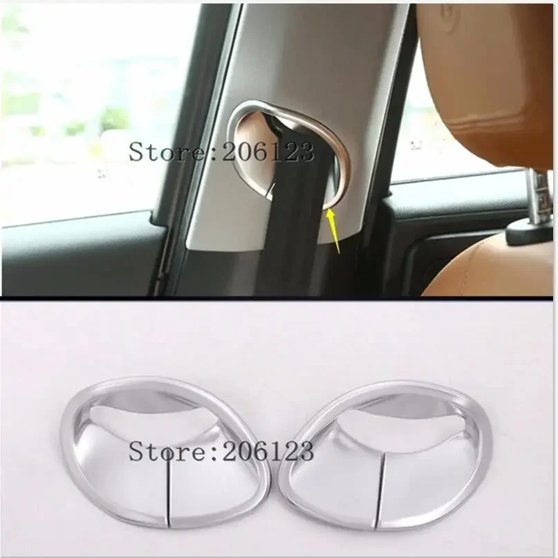 

Chrome ABS Front B Column Safety Belt panel decoration cover trim for Alfa Romeo Giulia Car styling 3D stickers