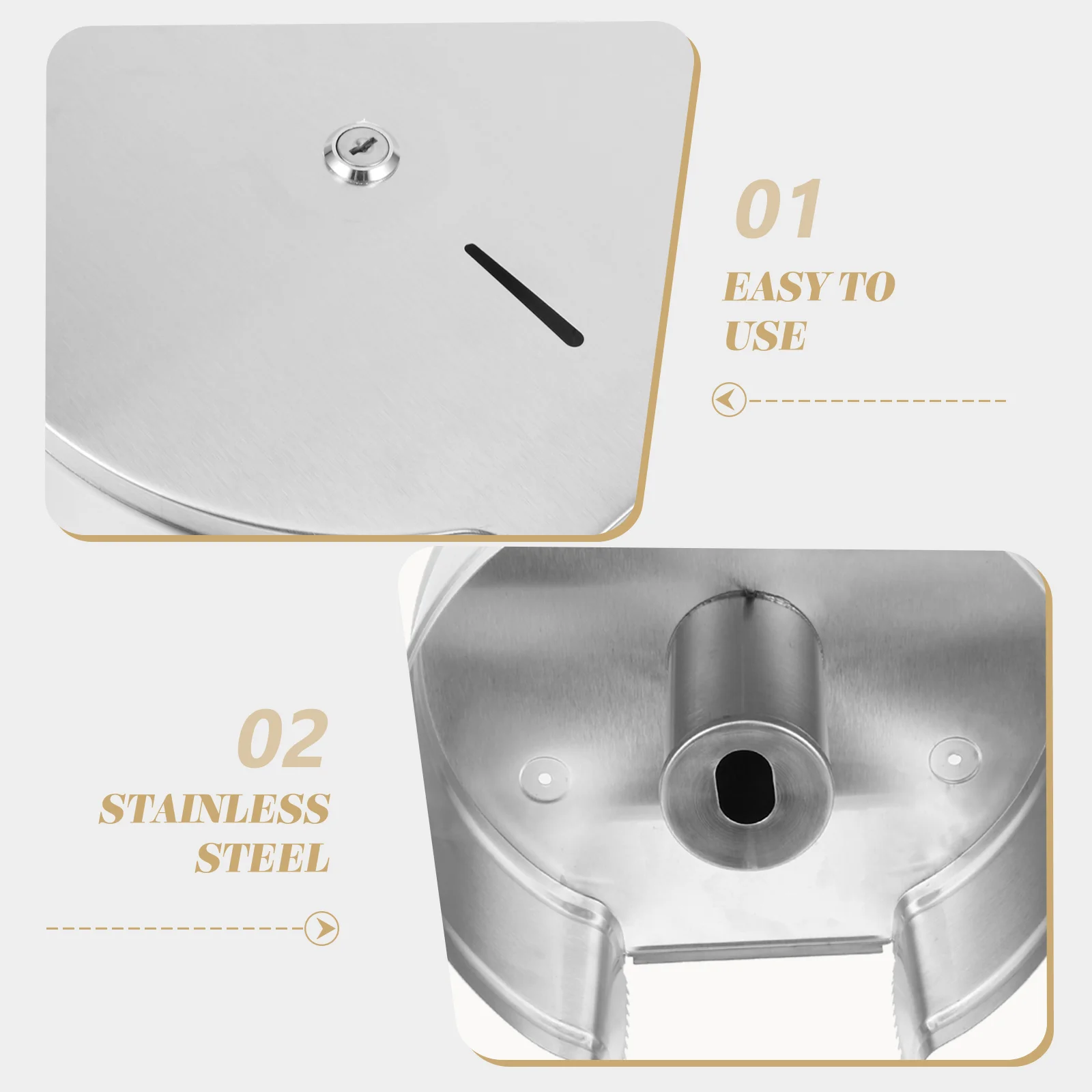 

Прочный держатель, настенное крепление, стойка для ванной комнаты из нержавеющей стали, прочный настенный диспенсер для туалетной бумаги, современный минималистичный дизайн, тяжелый