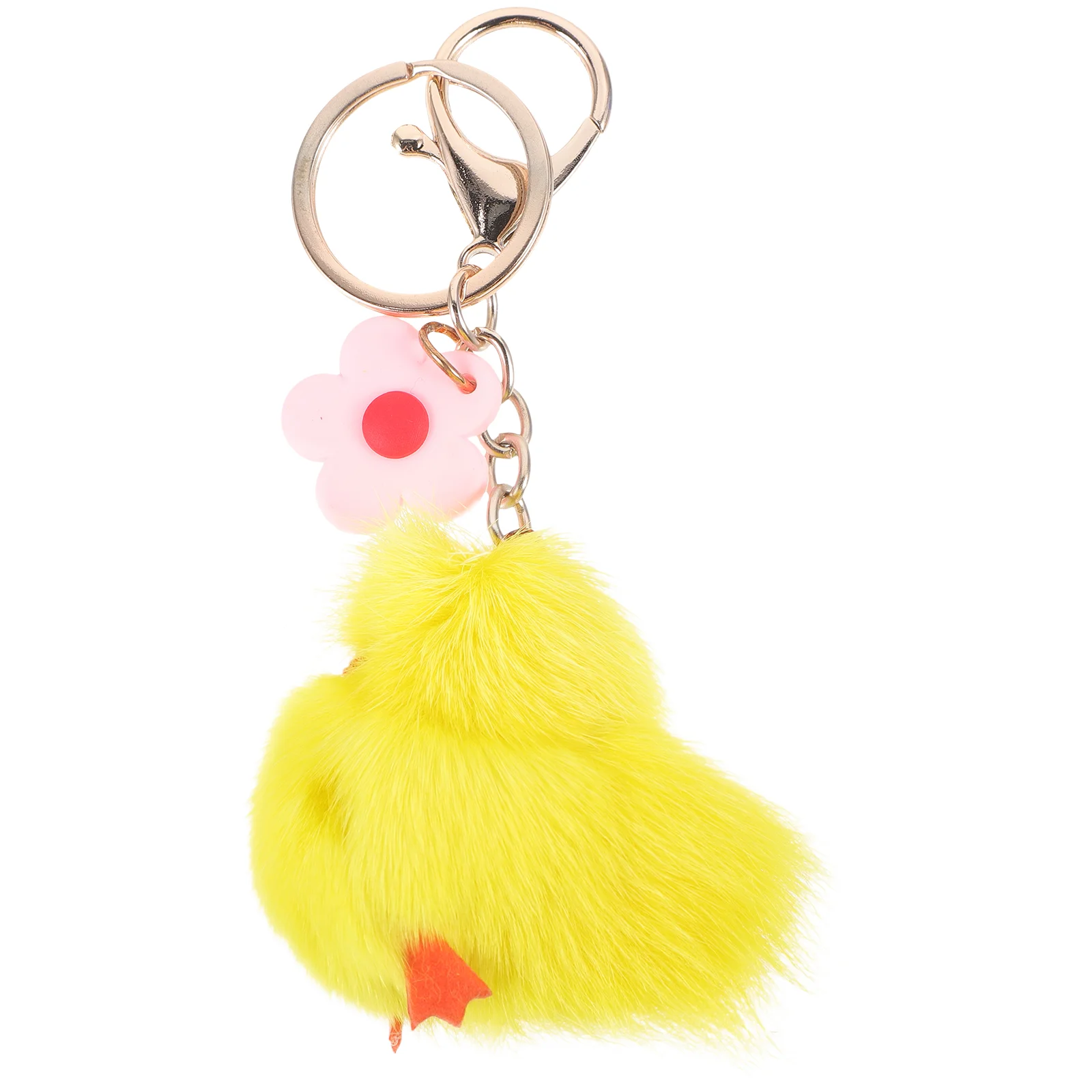 Toy Chick Key Rings Miniature Keychains Pendant Bag Hanging Red Adornment Child