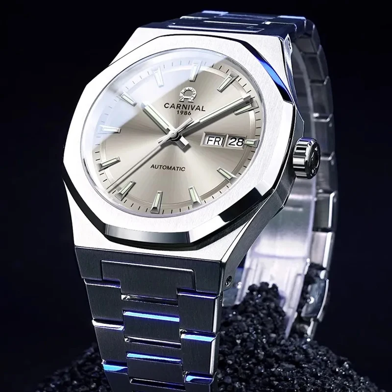 CARNIVAL Brand Imported Imported Movement Mechanical Watch for Men 50M Waterproof Luminous Luxury Sapphire Automatic Watches Men