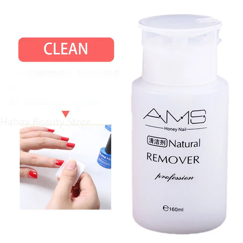 Cleanser Plus Líquido para Remover Gel UV Polonês, Nail Art Polish, Garrafa Limpa de Acetona, Ferramenta Removeora, 160ml