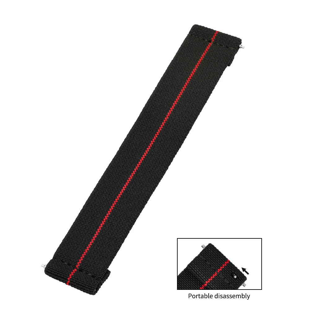 Hochwertige Fallschirm-Uhrenarmbänder aus elastischem Nylon mit Schnellverschluss, 18/19/20/21/22 mm, Uhrenarmbänder, Smartwatch-Stoff, Unisex-Armbänder