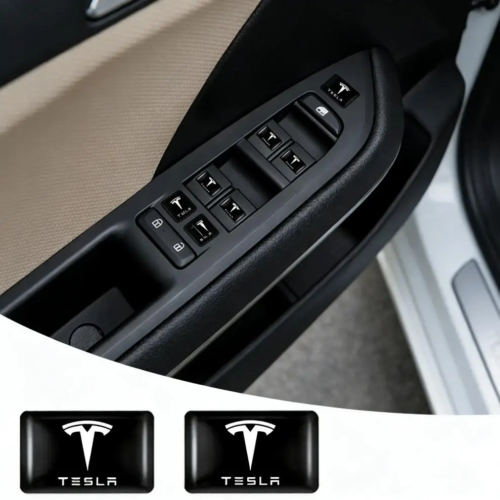 

10 шт. наклеек для автомобилей Tesla Model 3 Y S X Cybertruck Juguete Roadster SpaceX с модным логотипом, аксессуары для авто