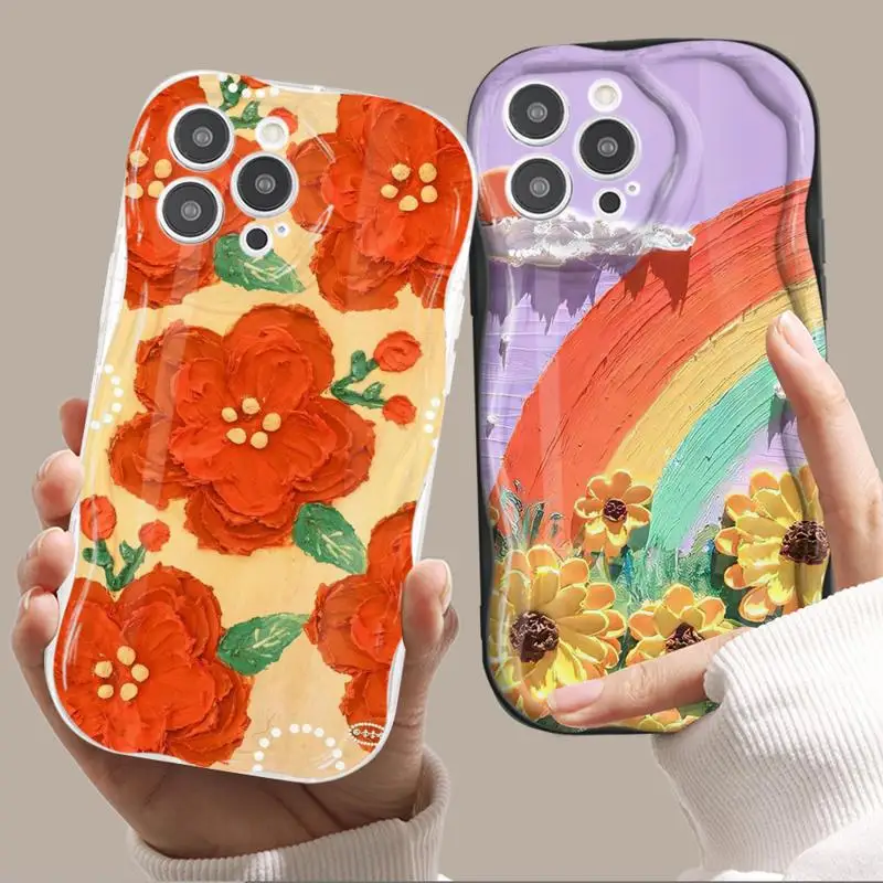 Paper Cute Landscape Creative Mountain Balloons Case For Apple iPhone 15 11 13 14 Pro Max 12 X XR XS Max 7 8 6 6S Phone Cover