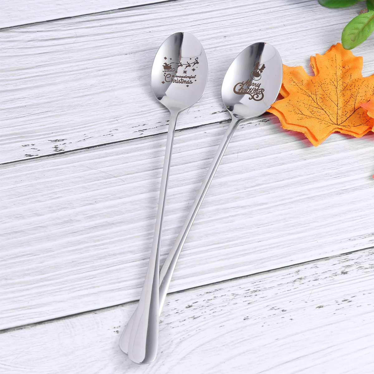 

2Pcs Stainless Steel Spoon Ergonomic Design for Comfortable Handling Ideal for Porridge Soup Stews Christmas Gift