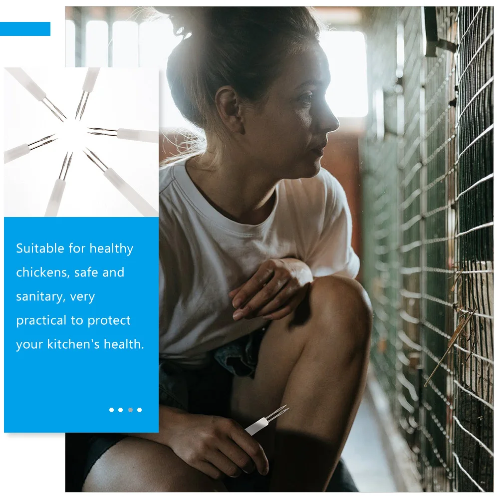 

9Pcs Hen Inoculation Needles Small Size Light Weight for Balanced Operation Fowl Pox Equipment Household Chicken