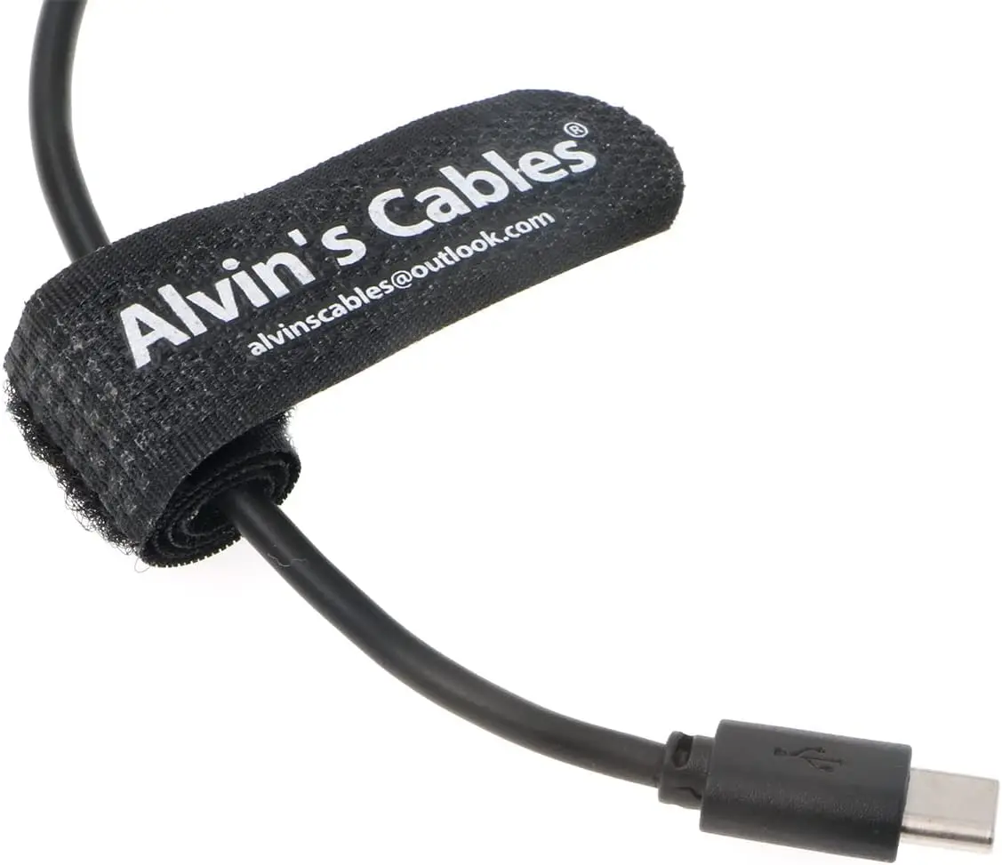 Cabo de alimentação USB-C 5V 2A para Blackmagic Design Micro Conversor D-tap para Tipo-C Cabo Alvin's Cables 60cm | 24 polegadas