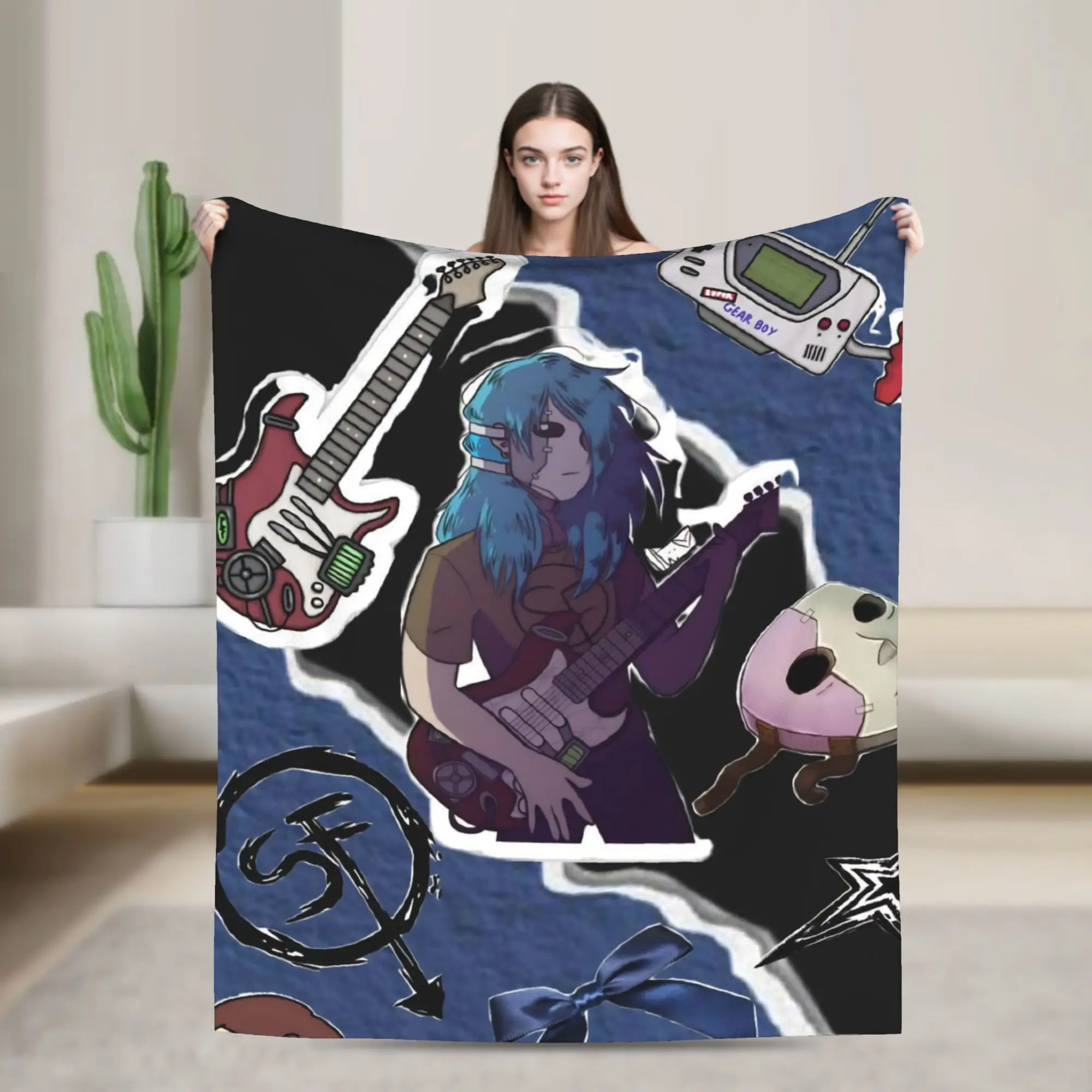 Sally Face Horro Game Flannel Blankets  Custom Throw Blanket for Bed Sofa Couch 200x150cm Rug Piece