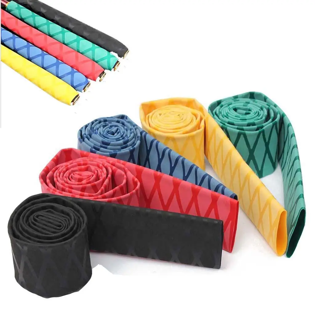 Heat Shrinkable Tube Silicone Rubber Non Slip Waterproof Insulation Sleeve for Fishing Rod Handles Paddles and Racket Grip Wraps