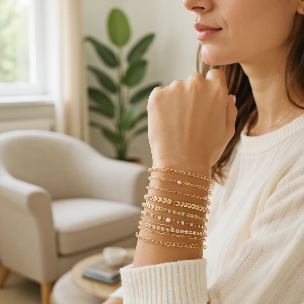 

12pcs Elegant Retro Women's Jewelry Set Leaf Imitation Pearl Bead Daily Wear Bridal Wedding Bracelet Party Gift