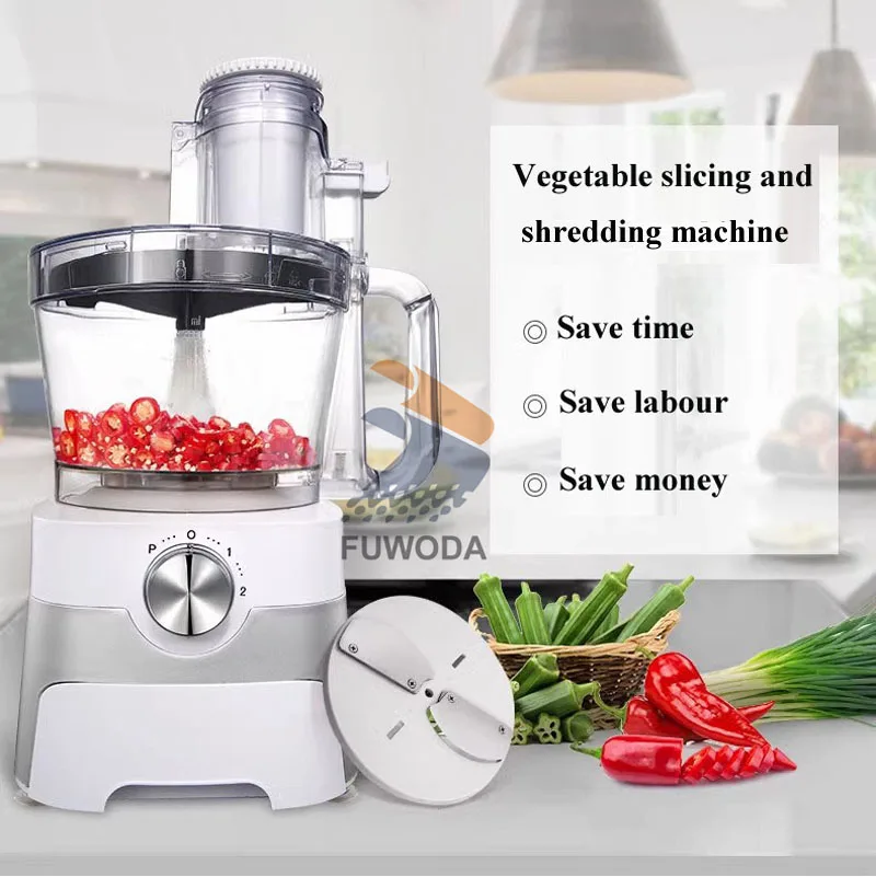 220V Electric Multifunctional Vegetable Cutter Slicer Lemon Potato Commercial Machine Shredder Food Processor