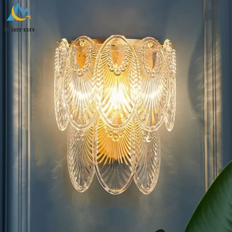 Modern Minimalism Crystal LED Wall Lamp Bedroom Study Bedside Dining Room Snowflake Wall Light Living Room Decor Cicada Walllamp