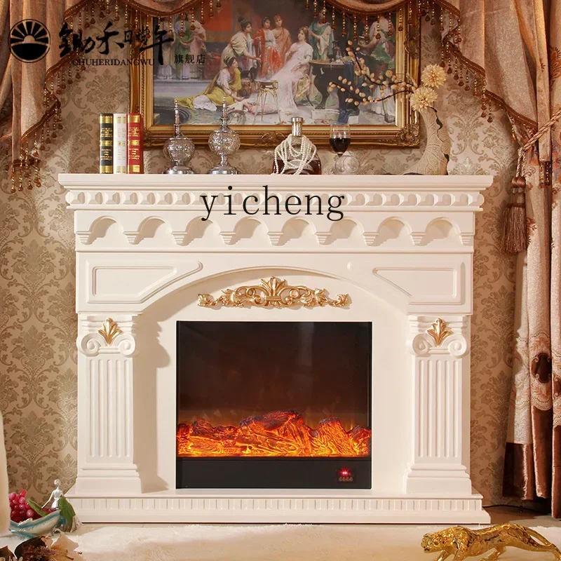 l2 fireplace core French retro simulation flame electric fireplace core living room solid wood decorative cabinet