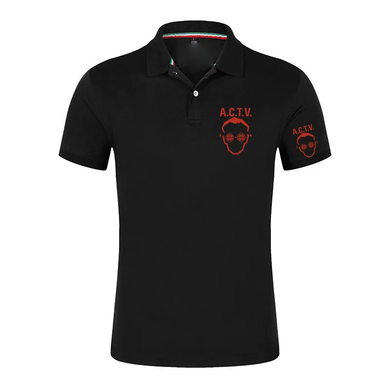 Polo Casual de Manga Corta en Color Sólido con Logotipo ACTV Valencia 2026, Camiseta de Verano para Hombre, Moderna, Cómoda y Versátil