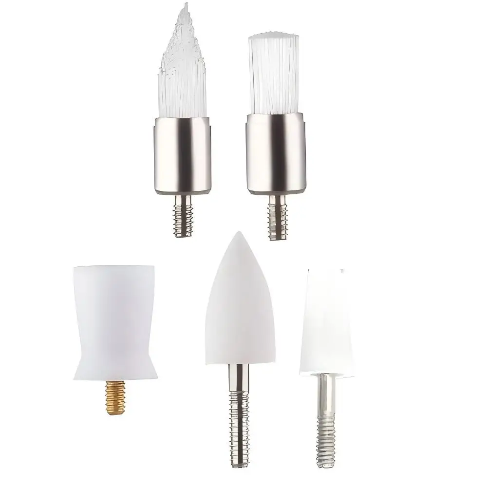 

5 шт./кор., многофункциональная полировальная головка для чистки полости рта-мягкая насадка-щетка, аксессуары для полировки зубов, расходные материалы для ухода за зубами