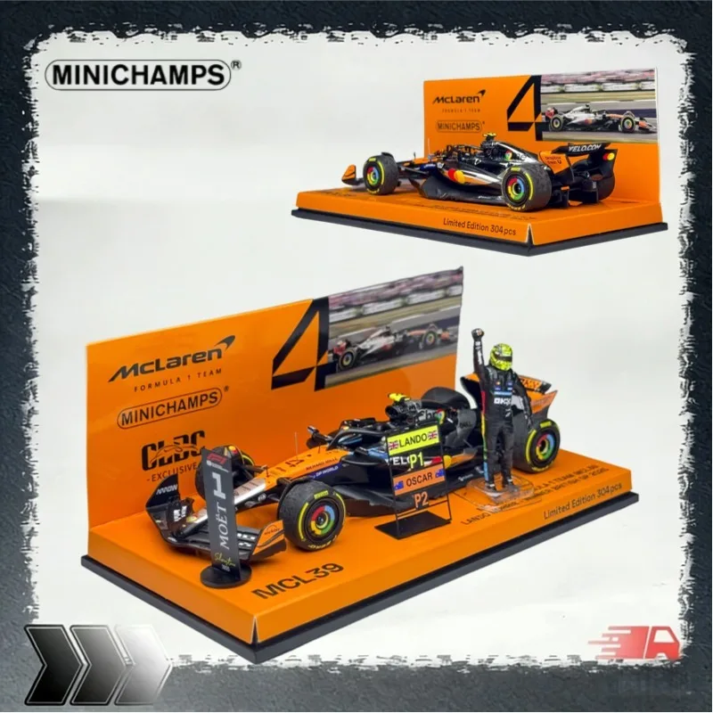 [In Stock] MINICHAMPS 1/43 Resin McLaren MCL39 F1 Race Car Model, Limited Set With Lando Norris Driver Figure