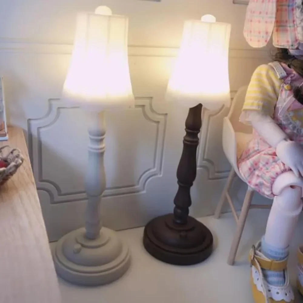 Bedroom Retro LED Warm White Bedside Lighting Table Lamp Room Ornaments Night LightTable Lamp for Dorm Bedside Figurine Gift